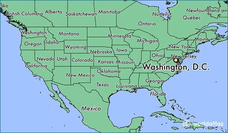 วอชิงตันแผนที่ usa. kgm