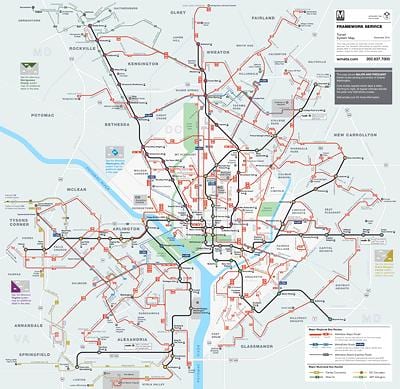 ดีซีเมโทรถบนแผนที่