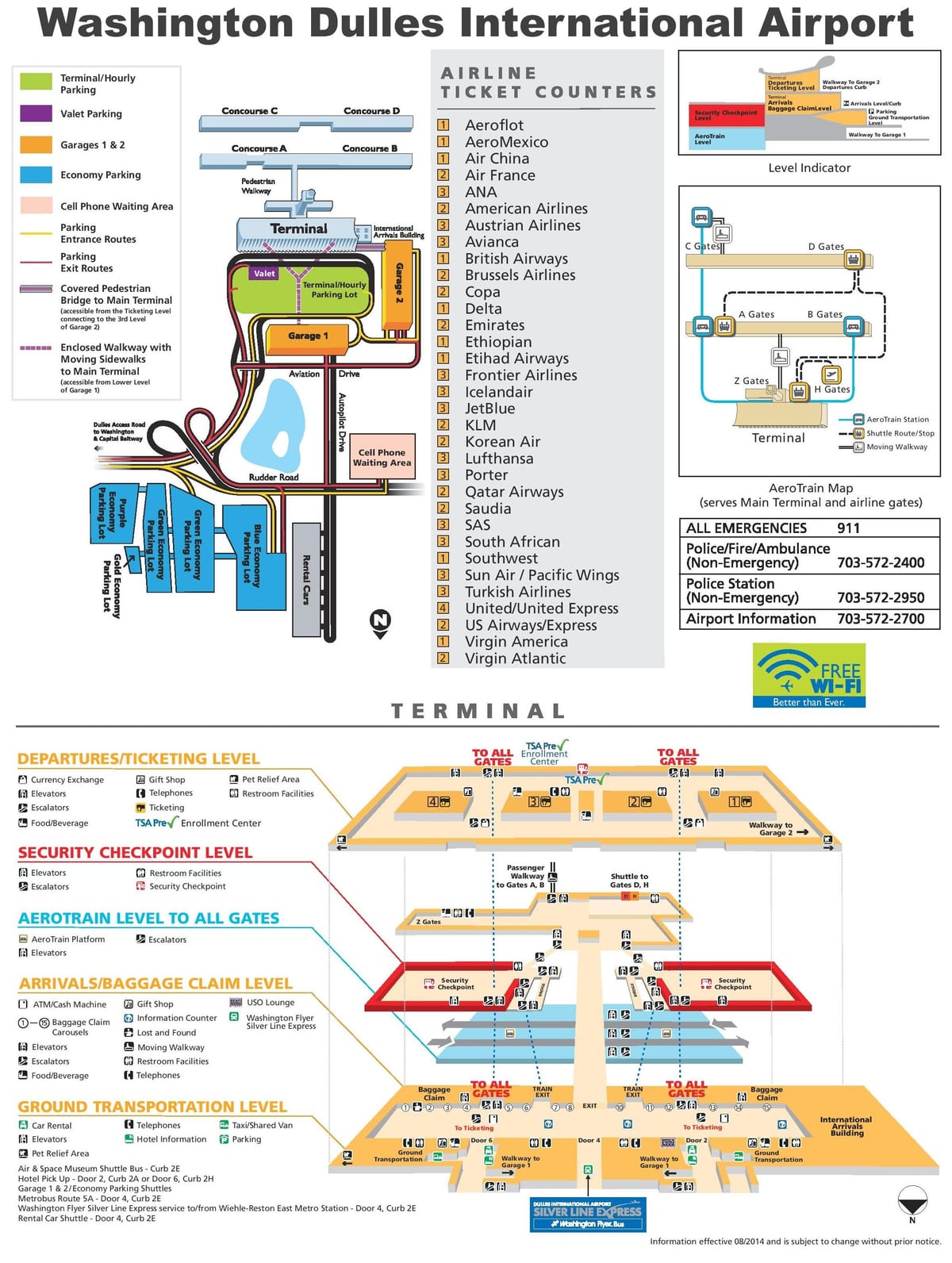 วอชิงตันดีซีสเตอแผนที่สนามบิน