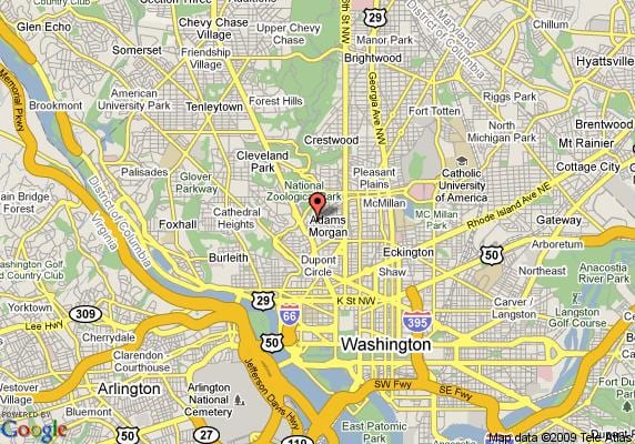 แผนที่ของ kalorama วอชิงตันดีซี