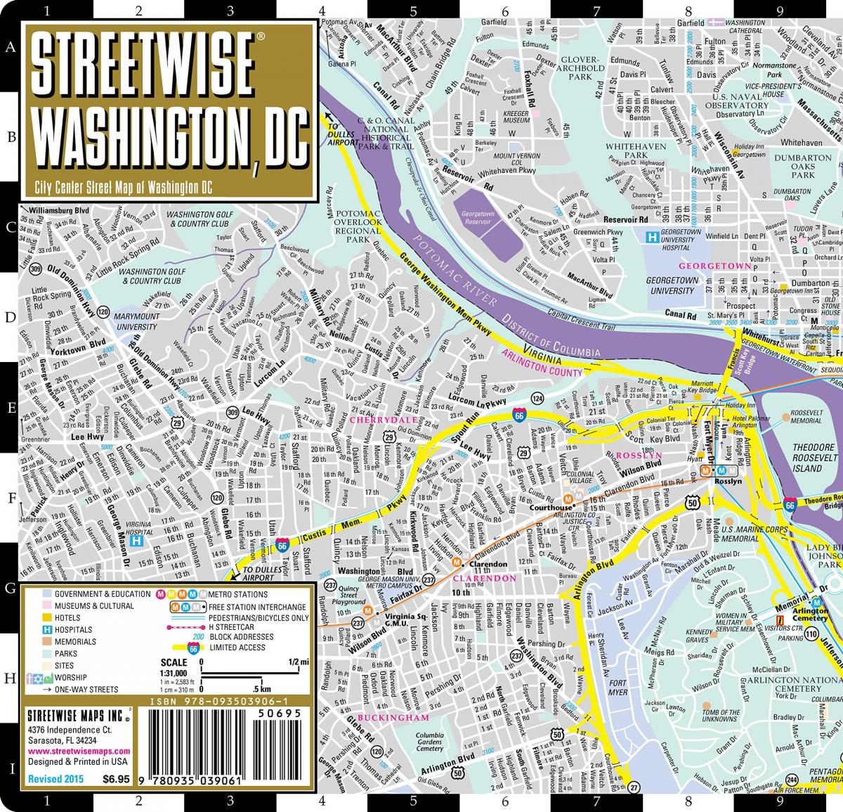 แผนที่ของ streetwise วอชิงตันดีซี