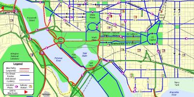 แผนที่ของวอชิงตันจักรยานเส้นทาง